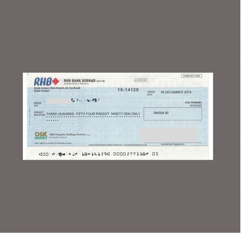 Bank Cheque Dataset