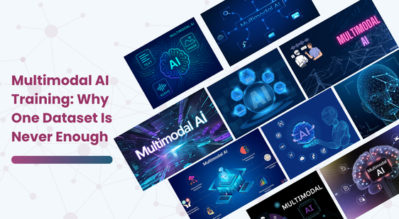 Multimodal AI training data with text, image, audio, and video